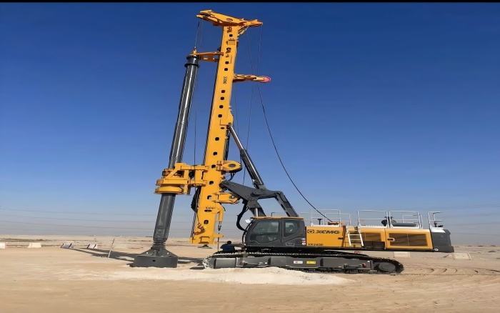 提速中东房建！yl23455永利旋挖钻机单日累计进尺200m